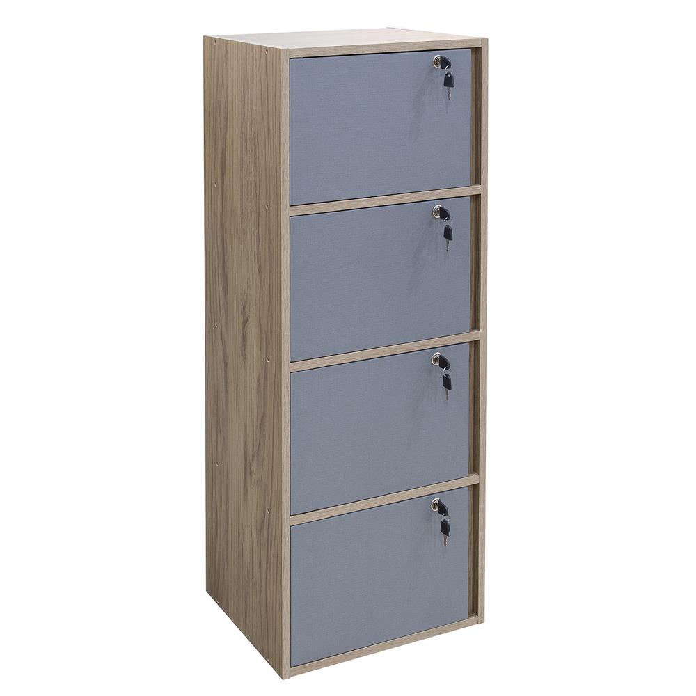 ตู้ล็อกเกอร์ 4 ช่อง ME LIVING ADA สีโอ๊ดวู้ด/เทา