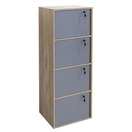 ตู้ล็อกเกอร์ 4 ช่อง ME LIVING ADA สีโอ๊ดวู้ด/เทา_2