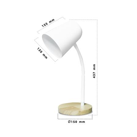 ไฟอ่านหนังสือ SHINING MD SF-TL1E27-2 สีขาว_5