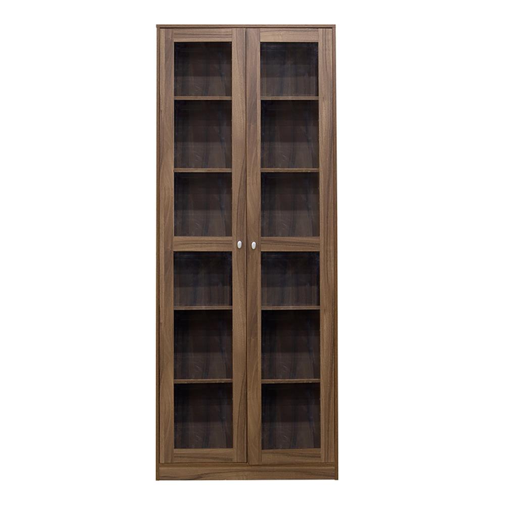 ตู้โชว์ 2 บานเปิด FURDINI CARA 80 ซม. สีวอลนัท