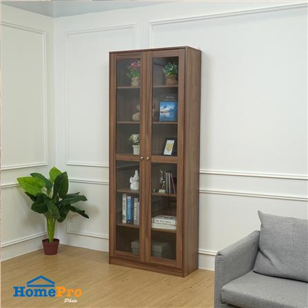 ตู้โชว์ 2 บานเปิด FURDINI CARA 80 ซม. สีวอลนัท_4