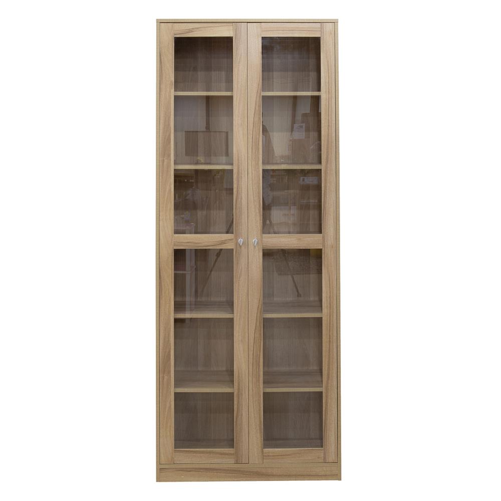 ตู้โชว์ 2 บานเปิด FURDINI CARA 80 ซม. สีไวท์โอ๊ค