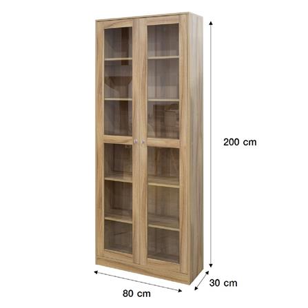 ตู้โชว์ 2 บานเปิด FURDINI CARA 80 ซม. สีไวท์โอ๊ค_5