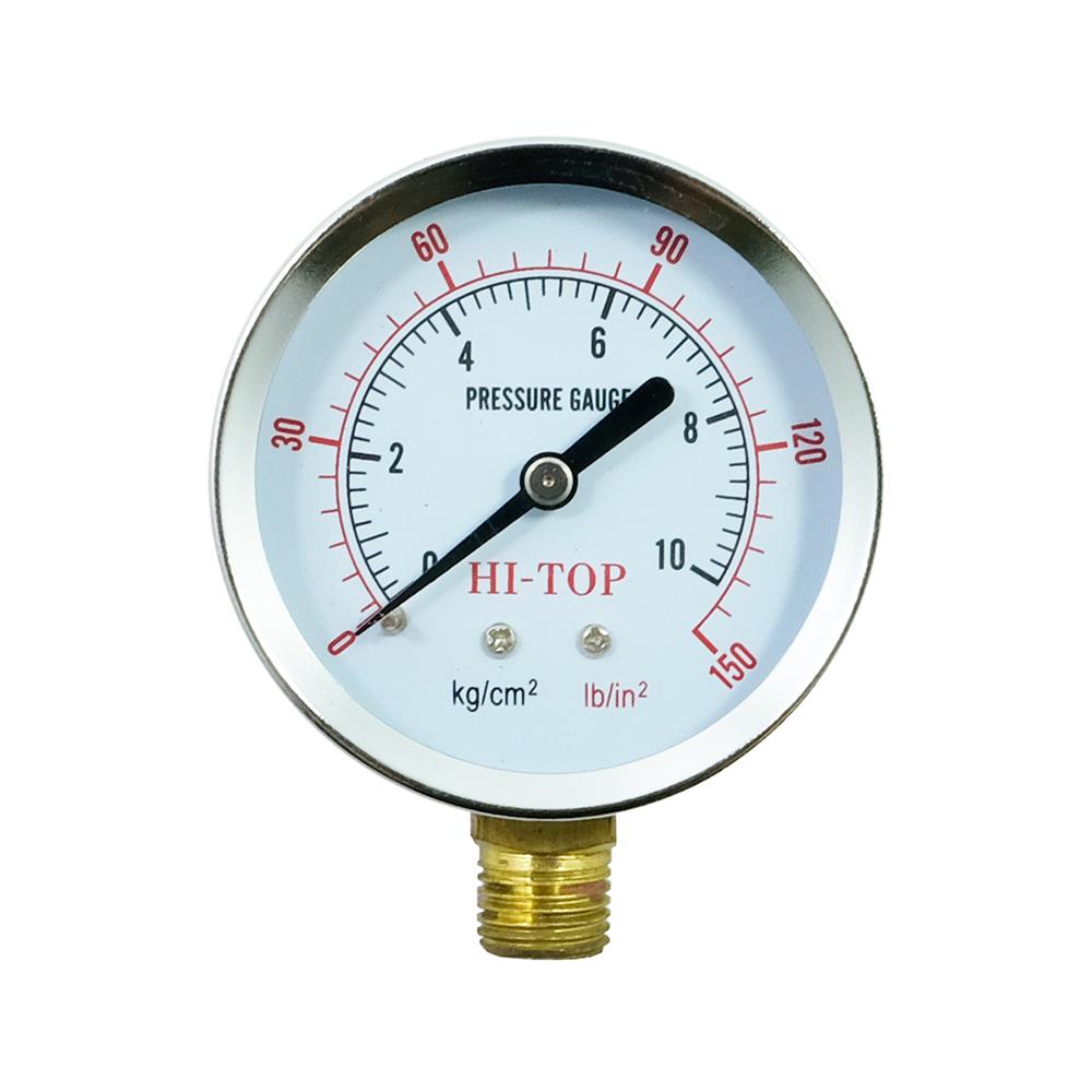 เกจ์วัดลม HI-TOP 10 บาร์ เกลียวนอก 2 หุน