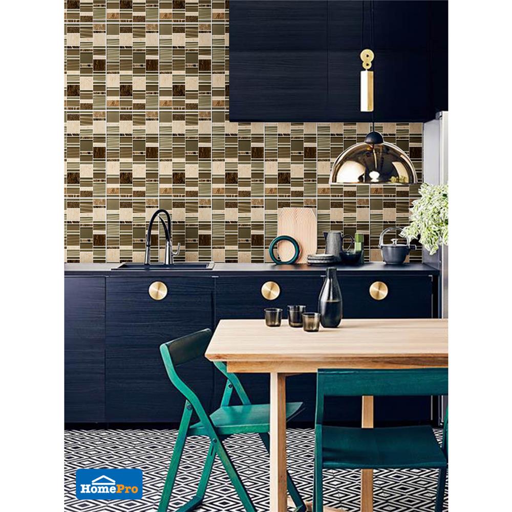 โมเสคแก้ว 30x30 ซม. GLASCERA เซียน่า น้ำตาล