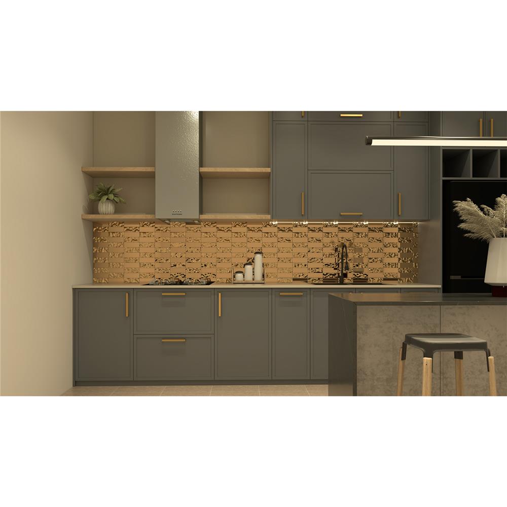 โมเสคแก้ว 30x30 ซม. GLASCERA ซับเวย์ โกลด์