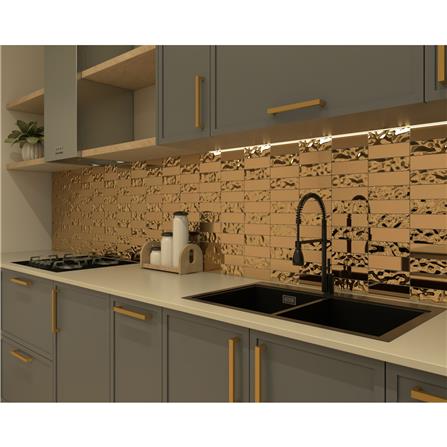 โมเสคแก้ว 30x30 ซม. GLASCERA ซับเวย์ โกลด์_2