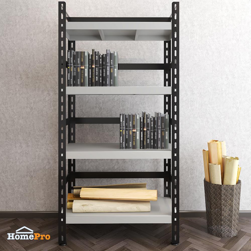 ชั้นวางของ 4 ชั้น SANKI TYPE B 80 ซม. สีเทา