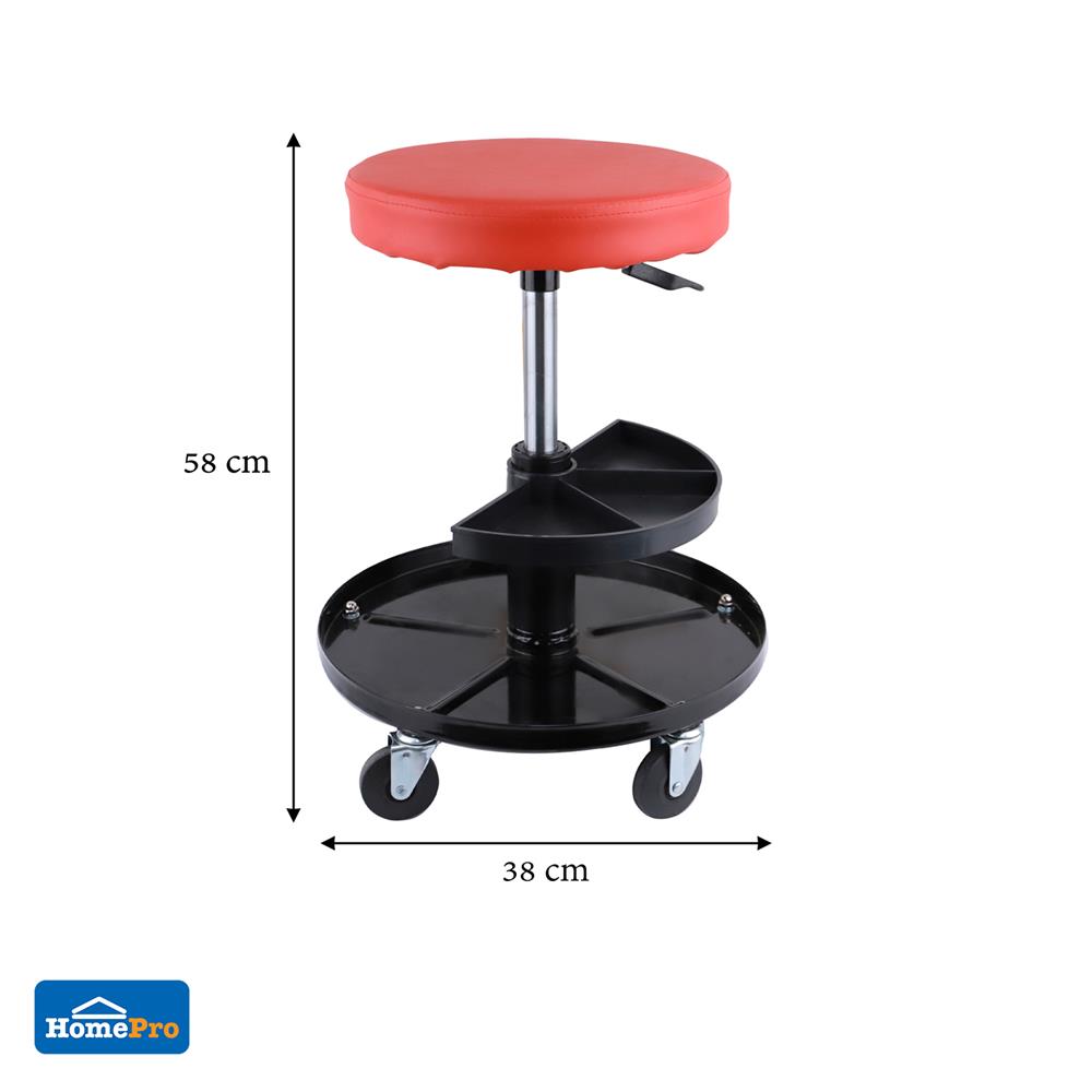 เก้าอี้ซ่อมรถพร้อมถาด MATALL MW-HP178 สีแดง