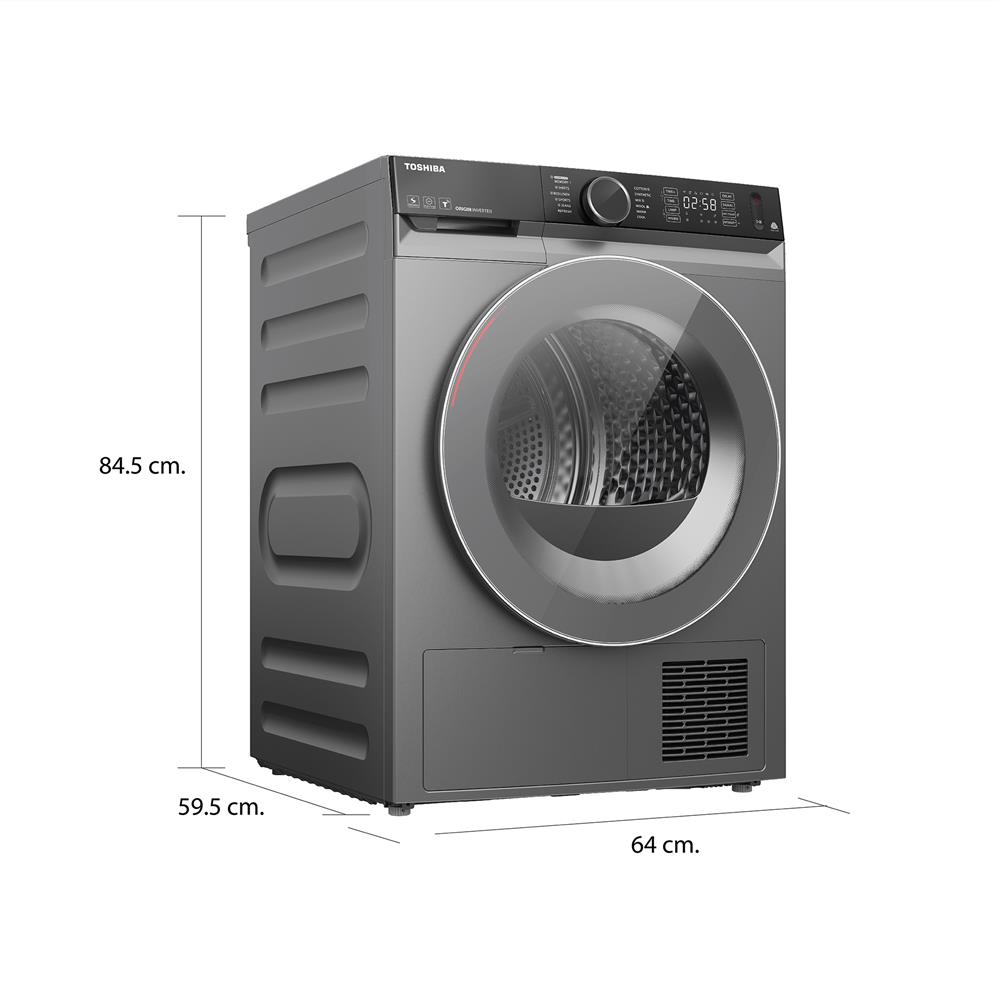 เครื่องอบผ้าฝาหน้า TOSHIBA TD-BK110GHT (SK) 10 กก. สีเงิน