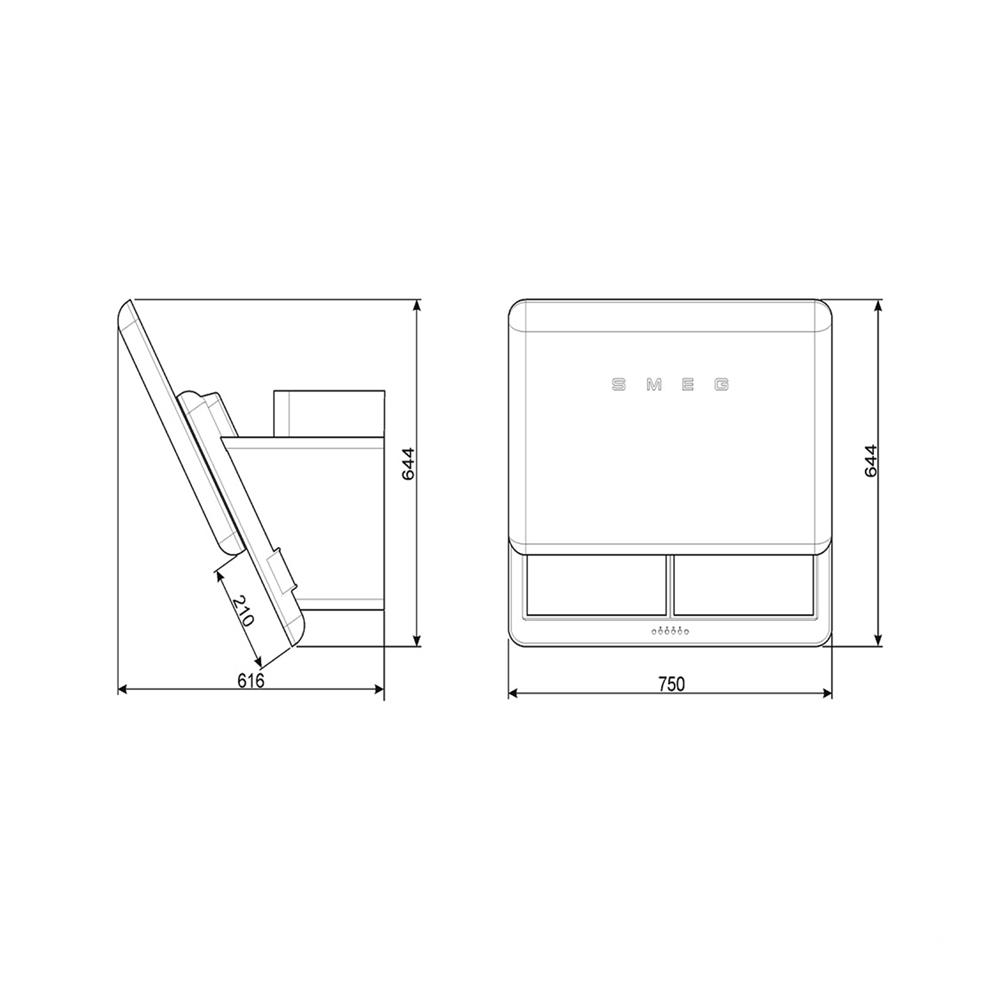 เครื่องดูดควันกระโจม SMEG KFAB75CR 75 ซม.