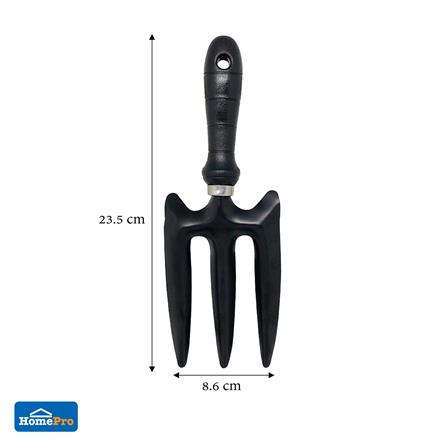 ส้อมพรวนดิน พร้อมด้ามจับพลาสติก SPRING สีดำ_5