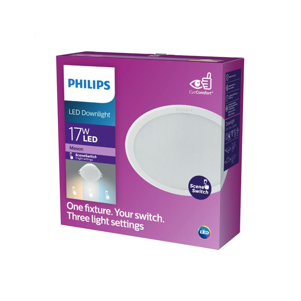 ดาวน์ไลท์ LED PHILIPS MESON 6 นิ้ว 17 วัตต์ DAYLIGHT/ COOL WHITE/ WARM WHITE สีขาว