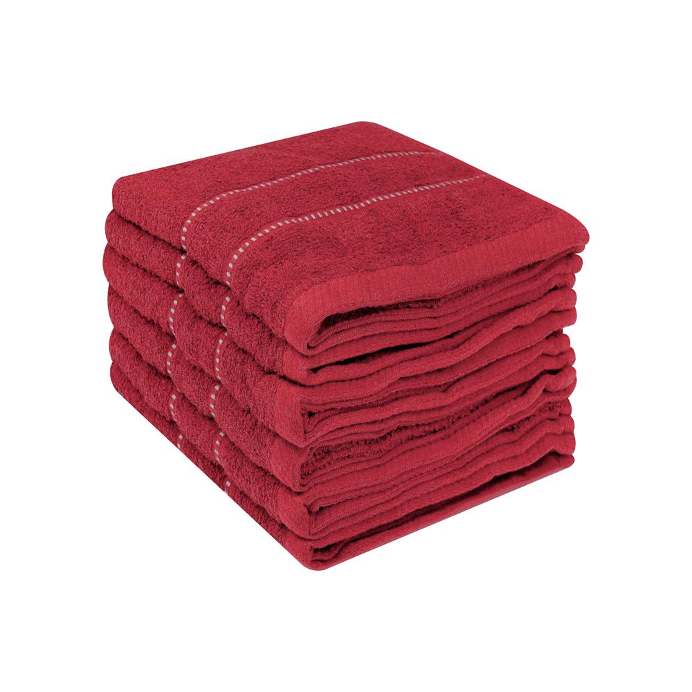 ผ้าขนหนู ME LIVING PELO 14X30 นิ้ว สี MAROON แพ็ก 6 ชิ้น