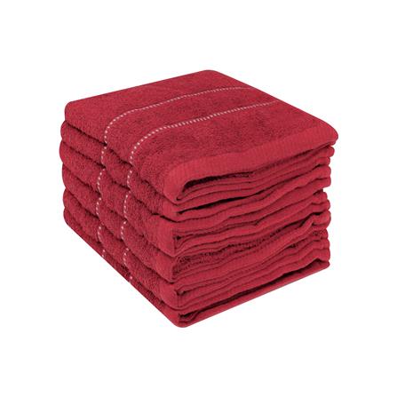 ผ้าขนหนู ME LIVING PELO 14X30 นิ้ว สี MAROON แพ็ก 6 ชิ้น