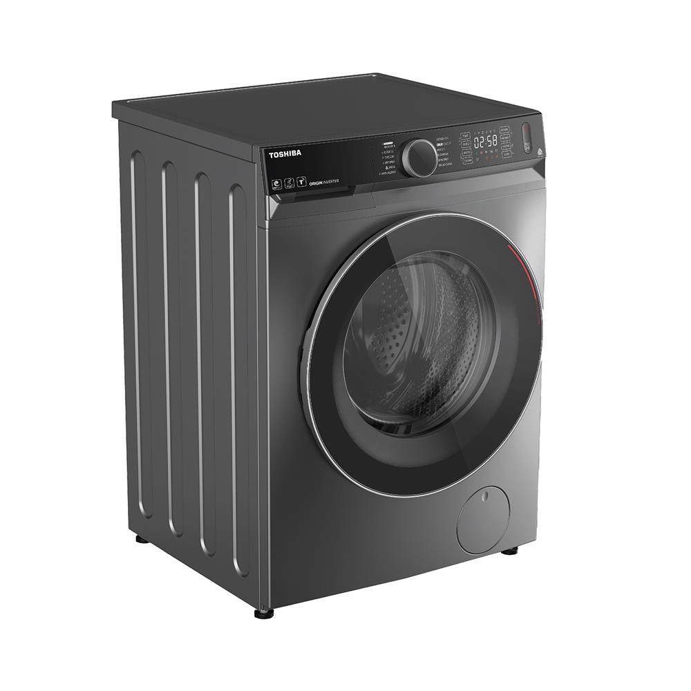 เครื่องซักอบฝาหน้า TOSHIBA TWD-BM135GF4T(SK) 12.5/8 กก. 1400RPM อินเวอร์เตอร์ สีเงิน