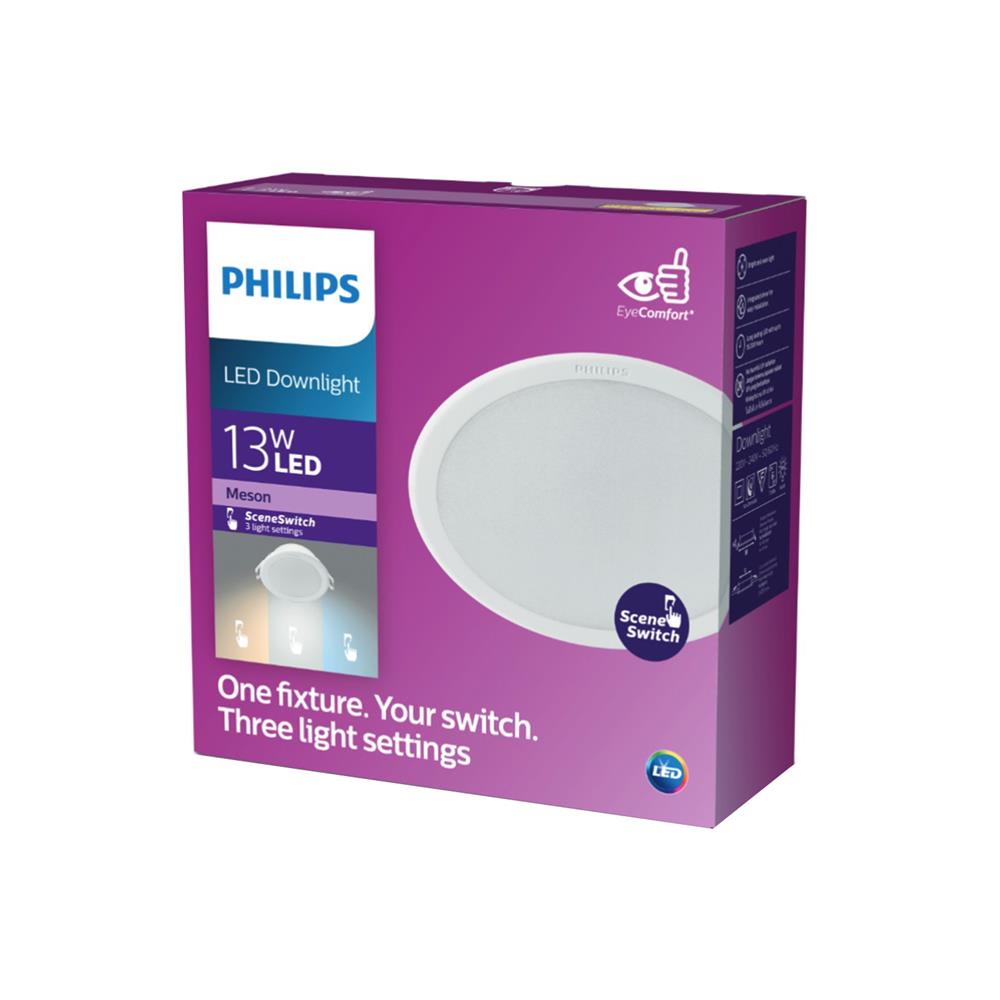 ดาวน์ไลท์ LED PHILIPS MESON 5 นิ้ว 13 วัตต์ DAYLIGHT/ COOL WHITE/ WARM WHITE สีขาว