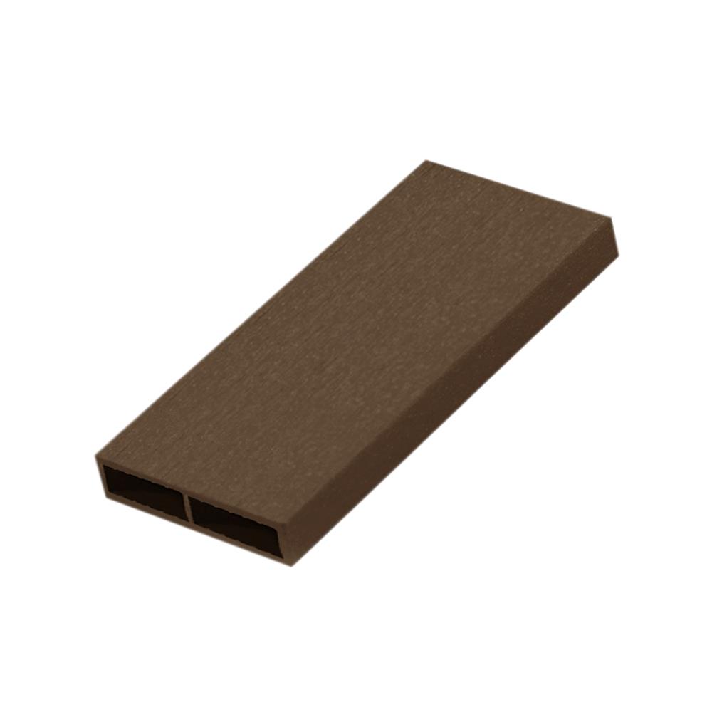 ไม้ระแนง WPC แบบกลวงหน้าใหญ่ WATSADUNIYOM 10X300X2.5 ซม. สีน้ำตาลช็อกโกแลต