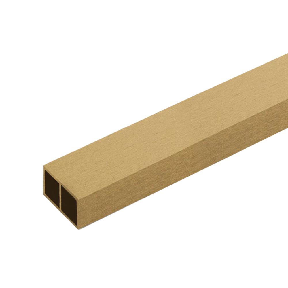 ไม้ระแนง WPC แบบกลวงหน้าใหญ่ WATSADUNIYOM 5X3X300 ซม. สีไม้สัก