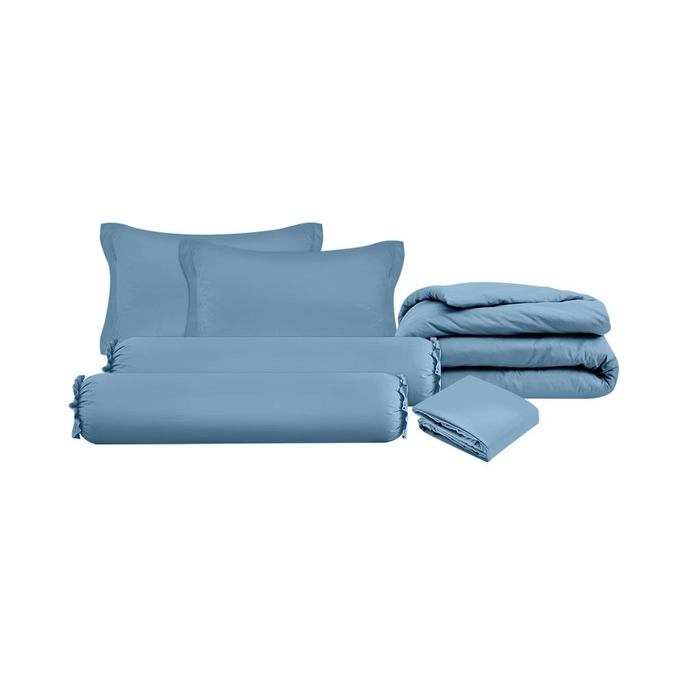 ชุดผ้าปูที่นอน 5 ฟุต 6 ชิ้น LOTUS ATTITUDE NORDEN สี HIMMEL