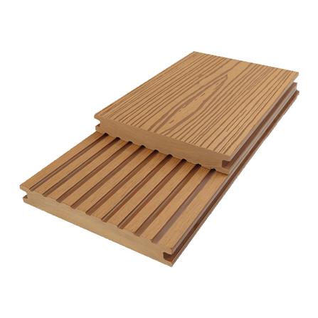 ไม้พื้นตัน THAISUN GW008-3D 2x14x240 ซม. สีไม้สัก