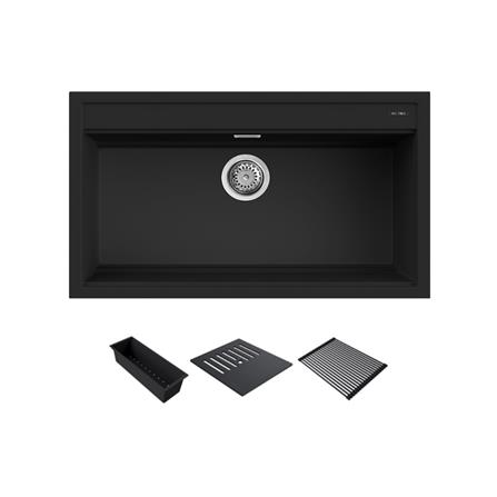 ซิงค์ฝัง 1 หลุม METRIX KIN120BL-BL สีดำ_0