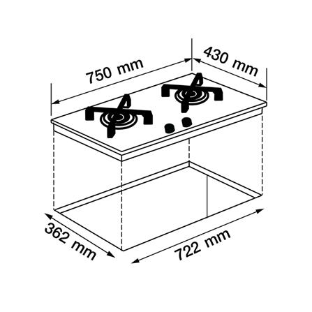 เตาฝังแก๊ส AXIA WISDOM75-2GSS 75 ซม._7