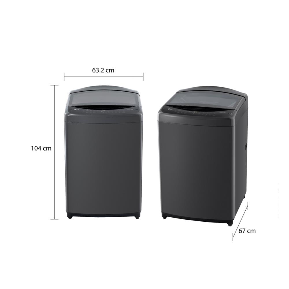 เครื่องซักผ้าฝาบน LG TV2521DV7B 21 กก. อินเวอร์เตอร์ สีดำ