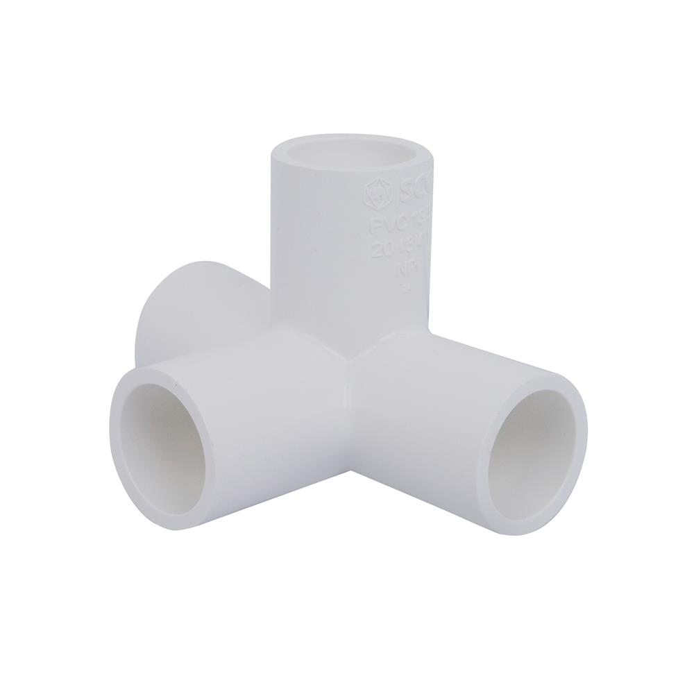 ข้อต่อสี่ทางตั้งฉาก-หนา SCG 3/4 นิ้ว สีขาว