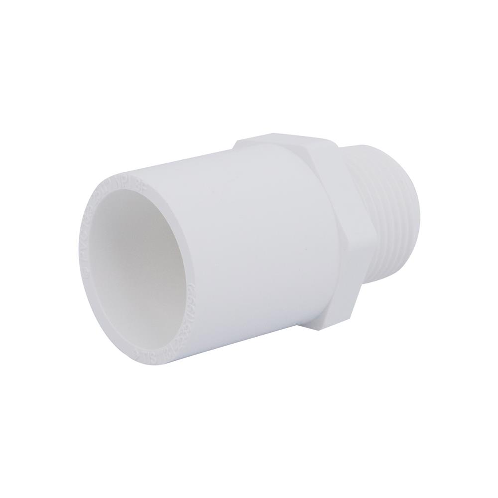 ข้อต่อตรงเกลียวนอก-หนา SCG 1 นิ้ว สีขาว