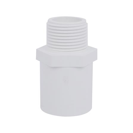 ข้อต่อตรงเกลียวนอก-หนา SCG 1 นิ้ว สีขาว