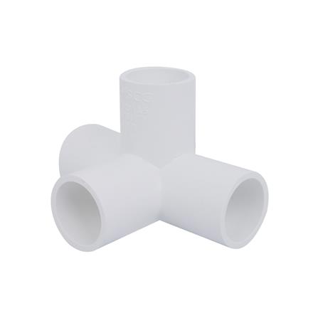 ข้อต่อสี่ทางตั้งฉาก-หนา SCG 1 นิ้ว สีขาว