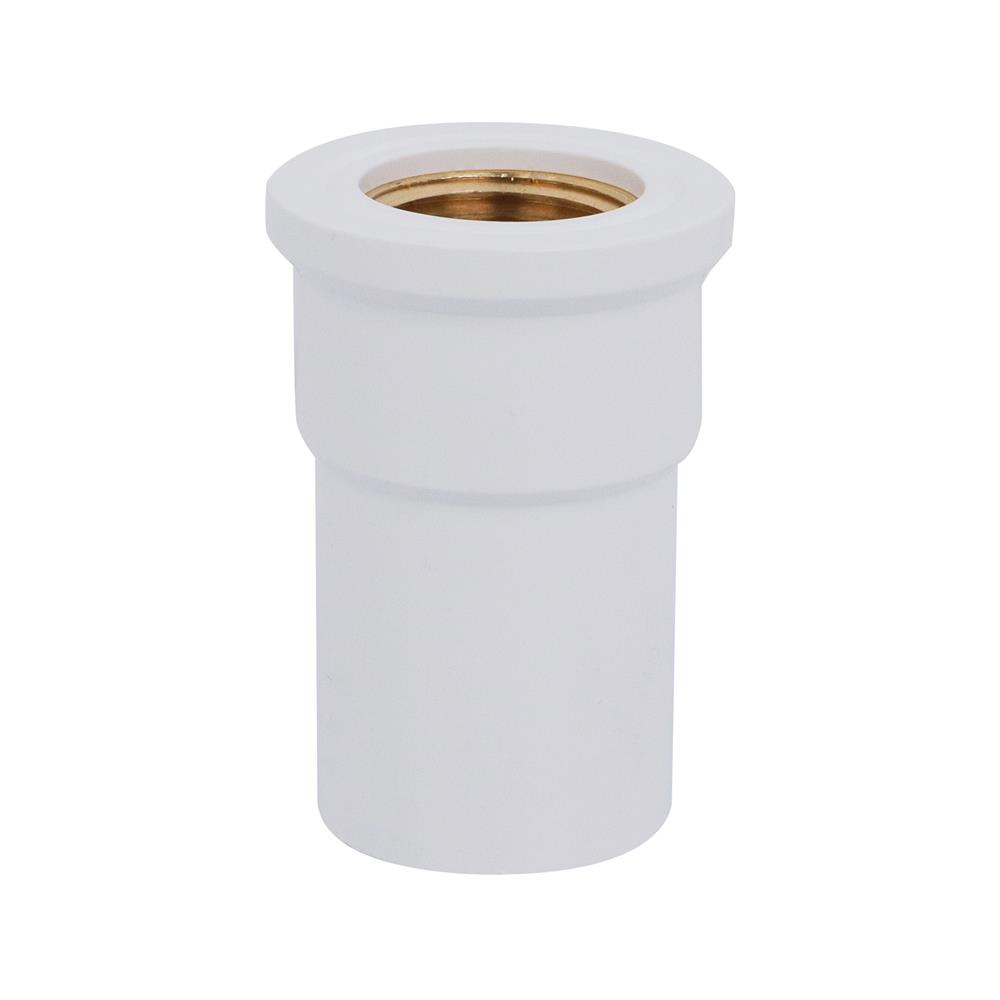 ข้อต่อตรงเกลียวในทองเหลือง-หนา SCG 1/2 นิ้ว สีขาว