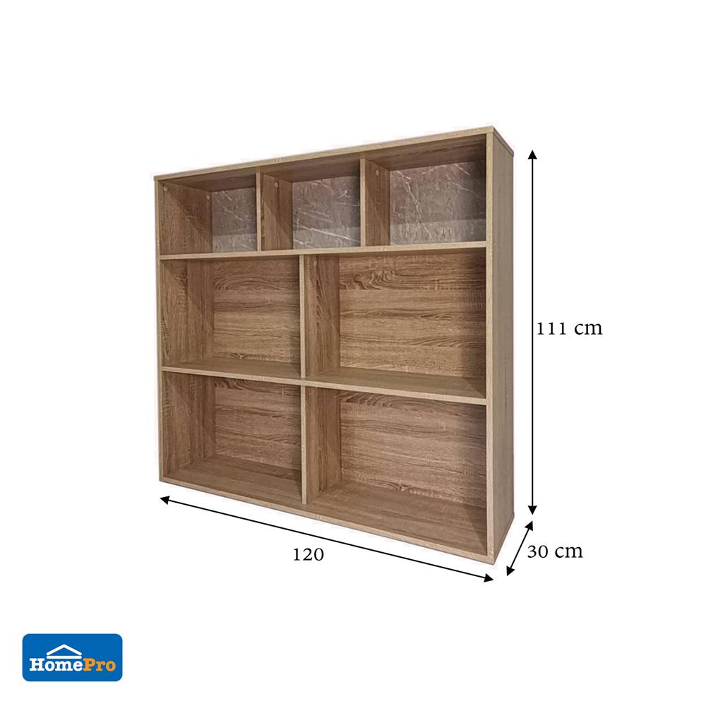 ชั้นวางของทึบ 7 ช่อง ME LIVING SOLID OAK/MARBLE