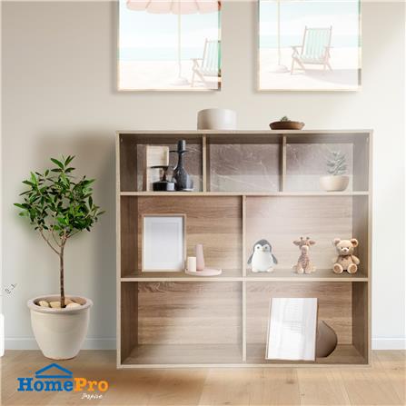 ชั้นวางของทึบ 7 ช่อง ME LIVING SOLID OAK/MARBLE_3