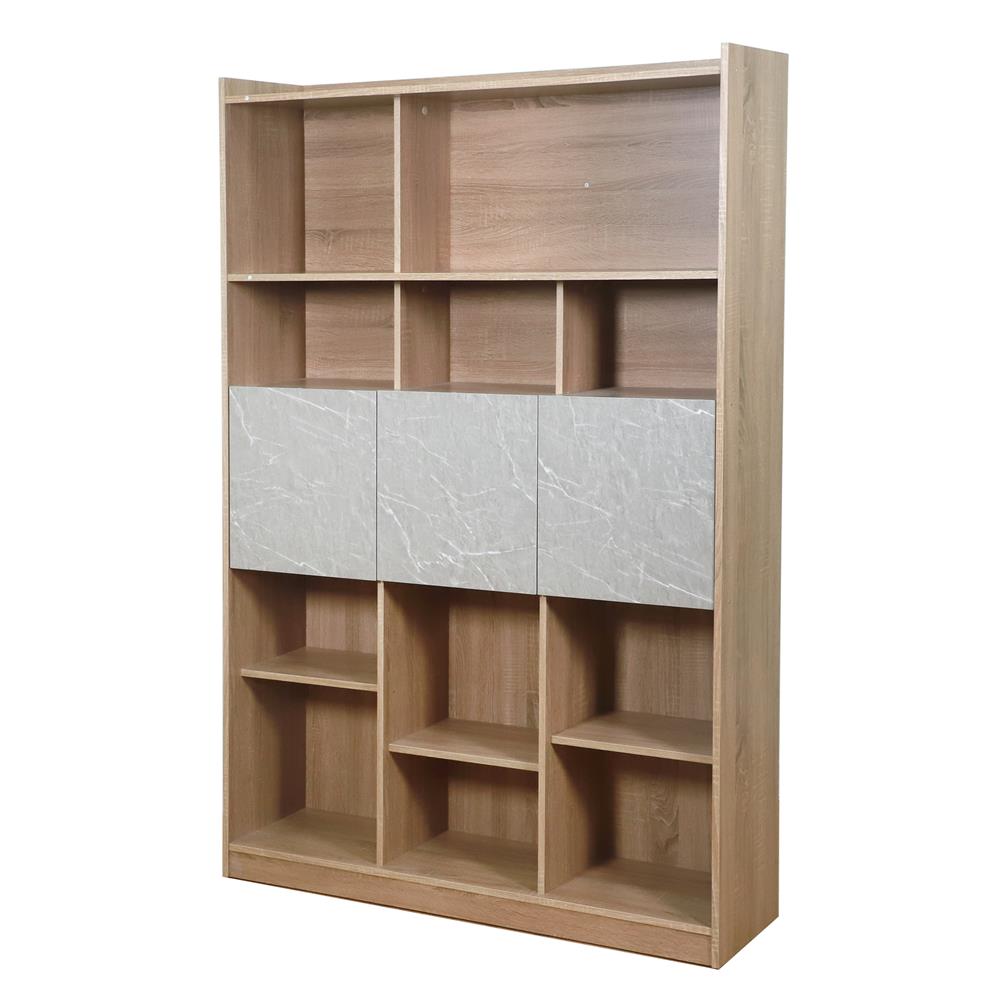 ชั้นวางของหน้าบานผสม 5 ชั้น ME LIVING สีโซลิดโอ๊ค/มาร์เบิ้ล_0