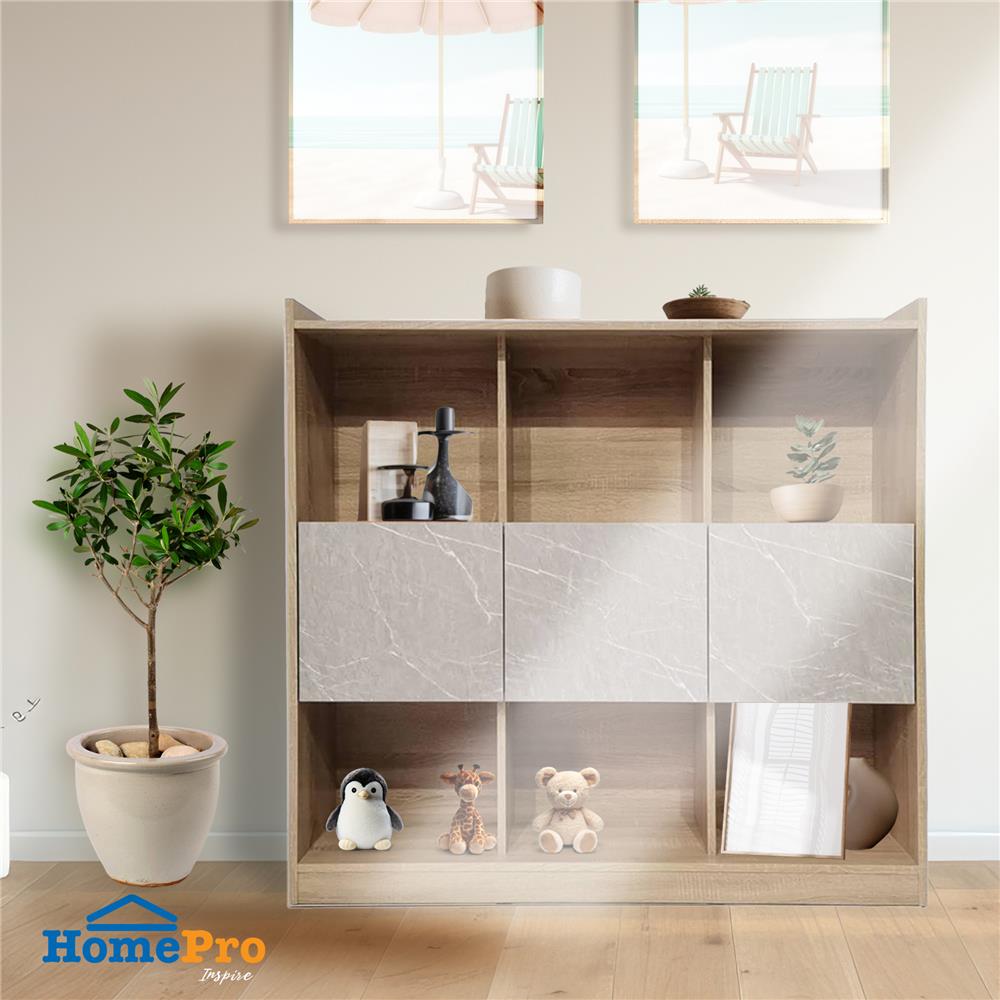 ชั้นวางของผสม 8 ช่อง ME LIVING SOLID OAK/MARBLE GREY