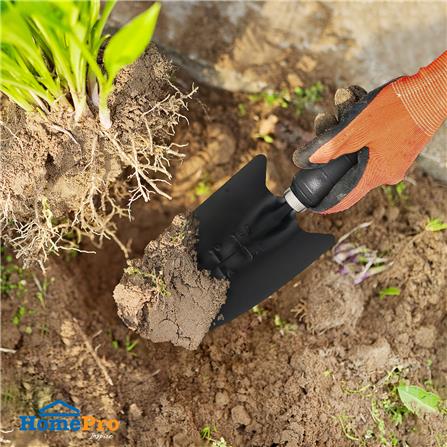 ช้อนพรวนดินเหล็ก ด้ามพลาสติก SPRING ใหญ่ สีดำ_3