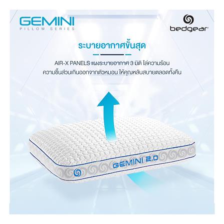 หมอนสุขภาพ เมมโมรี่โฟม BEDGEAR GEMINI 2.0 17x24 นิ้ว สีขาว_5