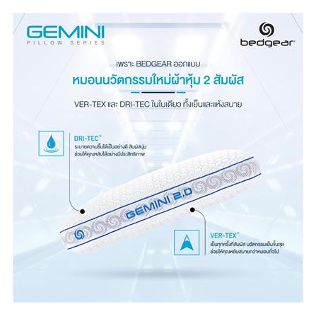 หมอนสุขภาพ เมมโมรี่โฟม BEDGEAR GEMINI 2.0 17x24 นิ้ว สีขาว_6