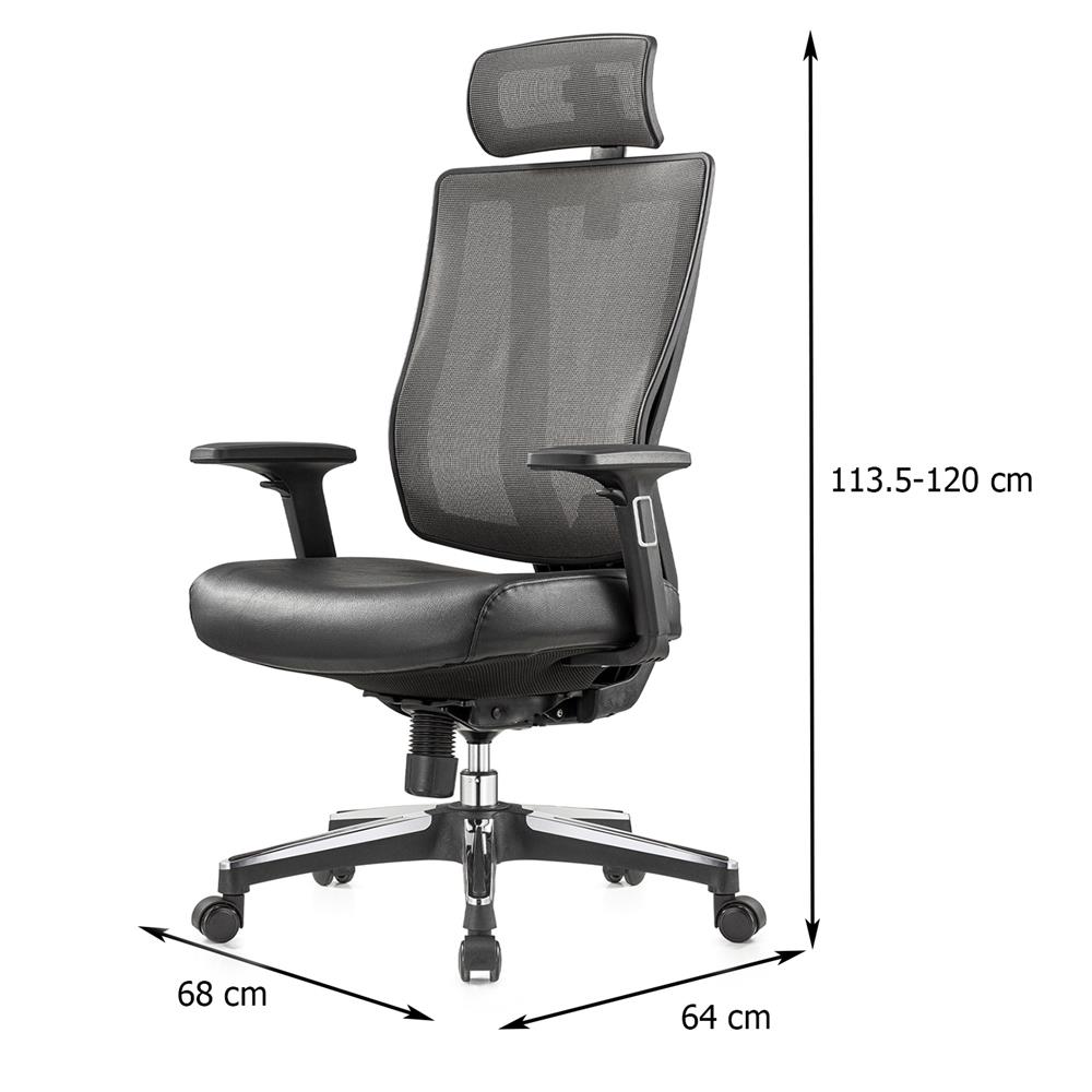 เก้าอี้สำนักงาน FURDINI ALINA A633 PU สีดำ/เทา