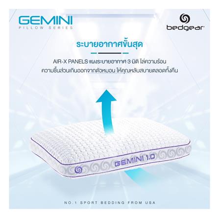 หมอนสุขภาพ เมมโมรี่โฟม BEDGEAR GEMINI 1.0 17x24 นิ้ว สีขาว_5