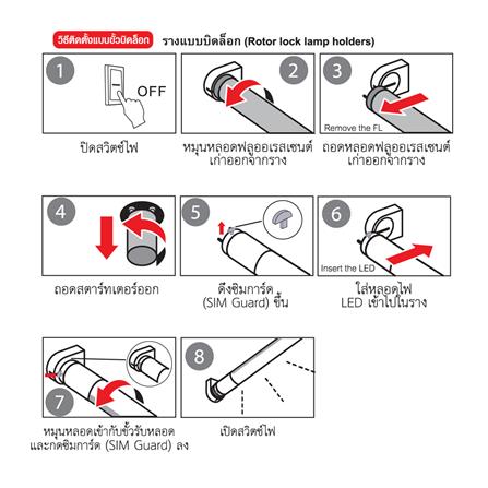 หลอด LED SHINING T8 SIM GUARD DE 18 วัตต์ DAYLIGHT G13_4