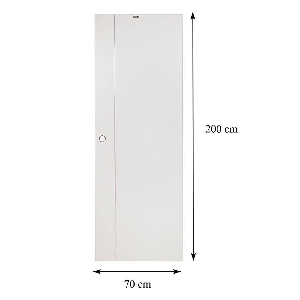 ประตูห้องน้ำ UPVC AZLE BN-01 70X200 ซม. สีขาว เจาะลูกบิด