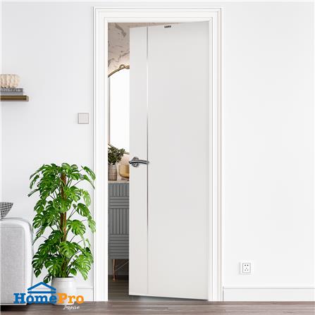 ประตูห้องน้ำ UPVC AZLE BN-01 70X200 ซม. สีขาว เจาะลูกบิด_4