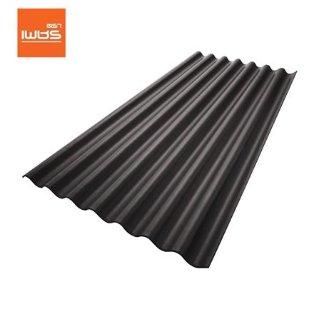 หลังคาลอนเล็ก ตราเพชร 0.4x120 ซม. สีไข่มุกดำ_0