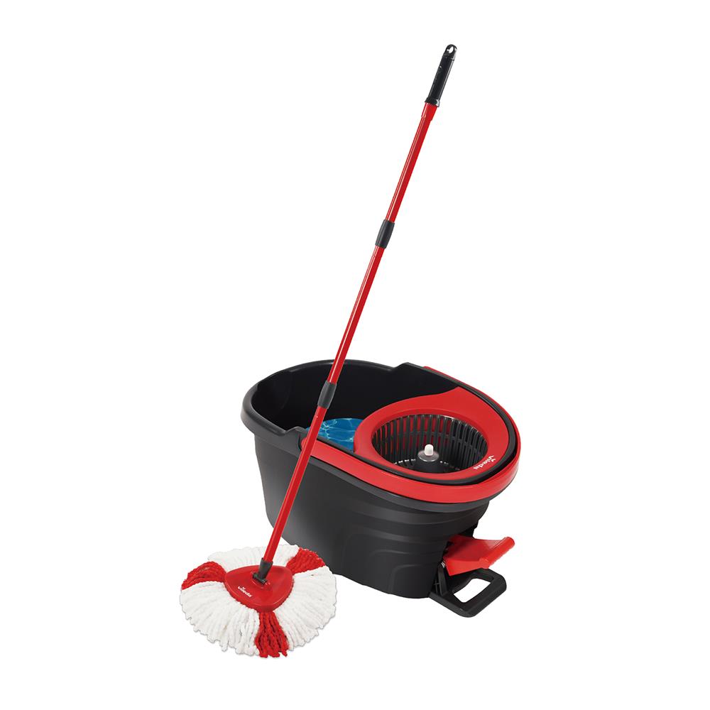 ชุดถังปั่นพร้อมไม้ม็อบ VILEDA EASY WRING & CLEAN TUBO สีดำ/แดง