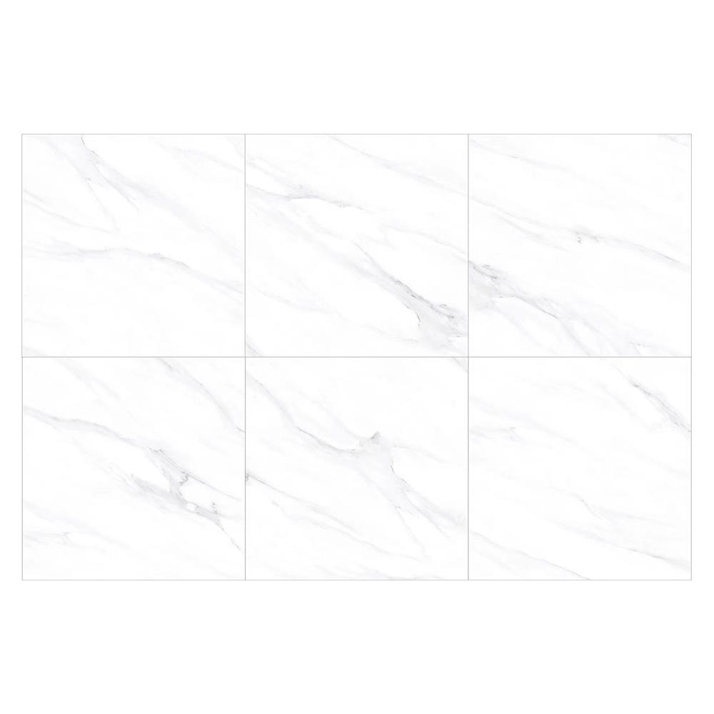 กระเบื้องพื้นพอร์ซเลน 60x60 ซม. TARA โมน่า ขาว A 1.44M2