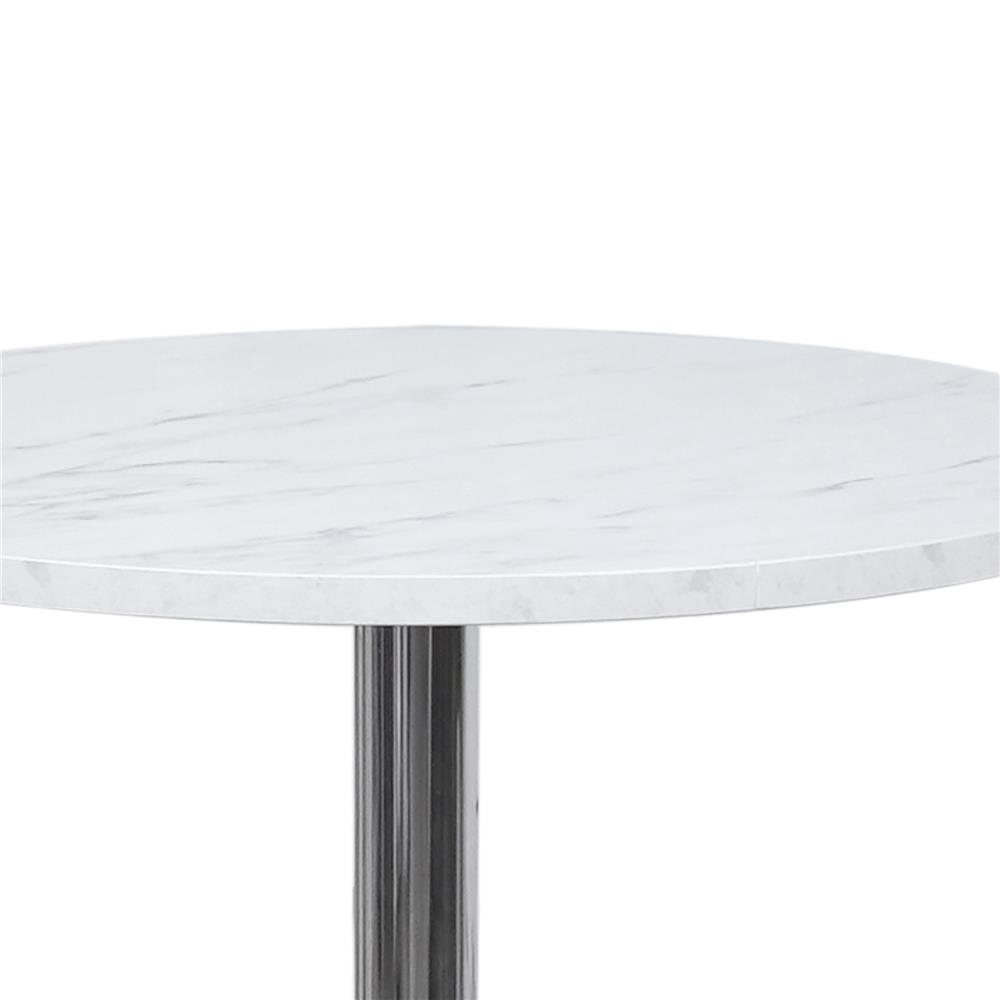 โต๊ะกลมขาแชมเปญ ME LIVING MARBLE ลายหินอ่อนขาว
