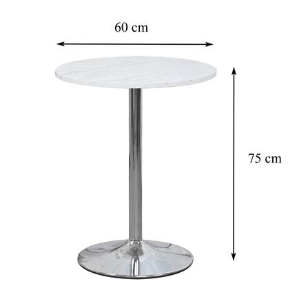 โต๊ะกลมขาแชมเปญ ME LIVING MARBLE ลายหินอ่อนขาว_6